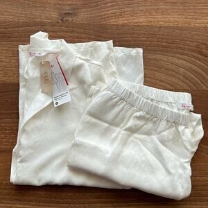 NWT Penti %100 Viscose White Leopard Print Pajama Set Size XL